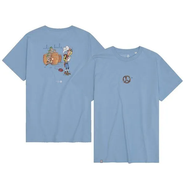 Bavarian Caps Bavarian Caps Herren T-Shirt Lucky Luke: Bierfässer, Hellblau, – Produktbild 1 von 4