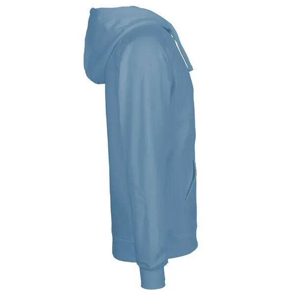 HANDGEDRUCKT HANDGEDRUCKT "Beam it up" Männer Zip Hoody Neutral, Indigoblau, – Produktbild 4 von 4