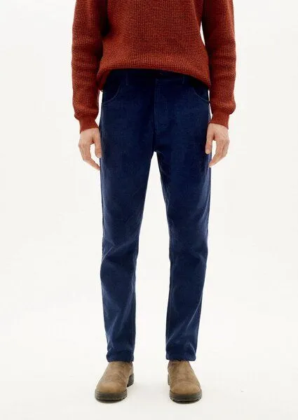 thinking mu thinking mu Herren Hose - Corduroy Five Pockets Pants - aus Bio-Baumwolle, Navy, – Produktbild 1 von 2