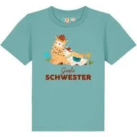 watabout kids watabout.kids T-Shirt Kinder Lama Große Schwester, Teal monstera, – Produktbild 1 von 1