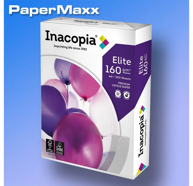 Inacopia Inacopia Druckerpapier Elite, Format DIN A4, 160 g/m², 171 CIE, 250 Blatt, Weiß, – Produktbild 4 von 4