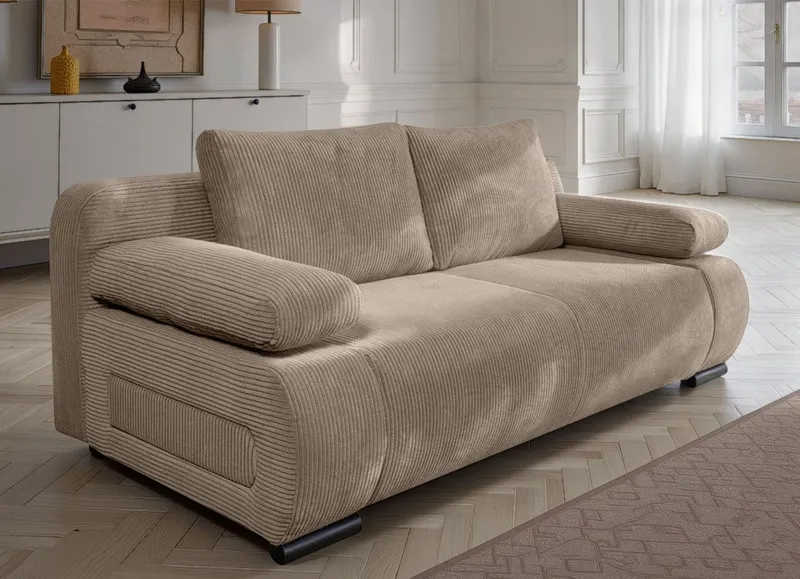 COLLECTION AB Schlafsofa Moritz B: 200 cm, Liegefl. 142x200 cm, Gästebettfunktion, frei stellbar, Wohnkomfort, Braun, – Produktbild 2 von 5