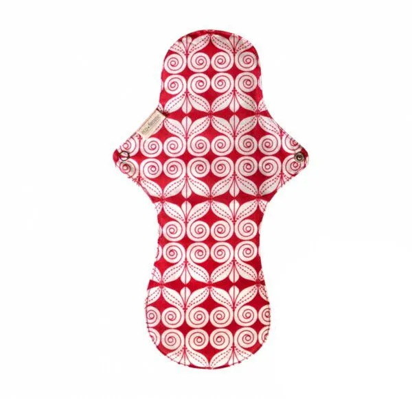 Ecofemme Ecofemme Stoffbinde Nachtbinde waschbar aus Bio Baumwolle 1 Stück, Weiß mit floralmuster, – Produktbild 1 von 3