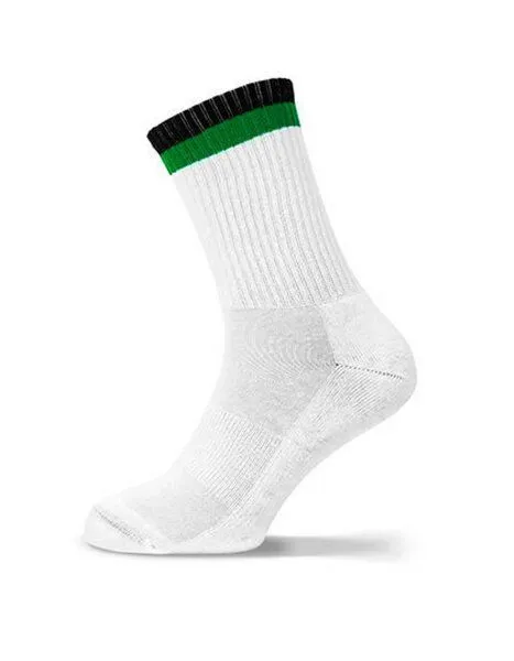 MR. SOCKS MR. SOCKS Tennissocken dreifarbig von der Marke MR.SOCKS, Weiss/schwarz/grün, – Produktbild 1 von 1