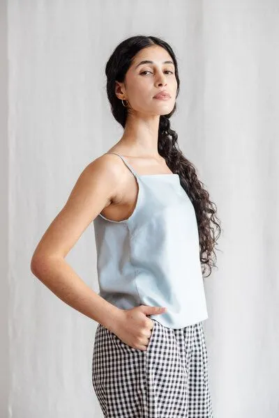 Jyoti - Fair Works Jyoti - Fair Works Modal Trägertop Lilea, Eisblau, – Produktbild 3 von 4