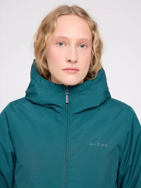 Mazine Mazine gefütterte Jacke aus recykeltem Plastik, Petrol, – Produktbild 3 von 3