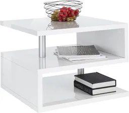Home affaire Couchtisch ZETA- Kaffeetisch, Sofatisch, Wohnzimmertisch, Breite ca. 55 cm, Made in Italy, mit Ablagemöglichkeit, 55x55 cm – Produktbild 1 von 1