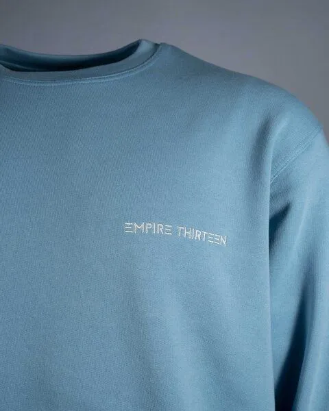 EMPIRE-THIRTEEN Sweater EMPIRE-THIRTEEN, Hellblau, – Produktbild 3 von 4