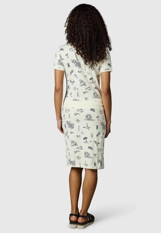 ragwear ragwear Sommerkleid Baomi Summer YOUMODO Damen Minikleid in sommerlichem Print, Beige, – Produktbild 3 von 5