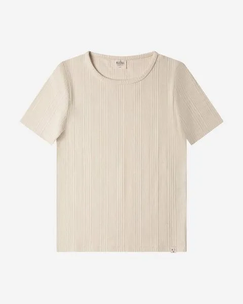 MATONA Matona T-Shirt | Ribbed T-Shirt | aus Baumwolle, Creme, – Produktbild 3 von 3