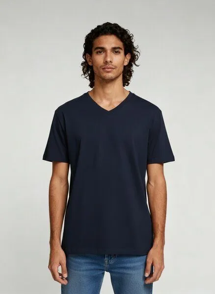 UNIPOLAR UNIPOLAR Basic-T-Shirt Preston, French navy (blau), – Produktbild 2 von 5