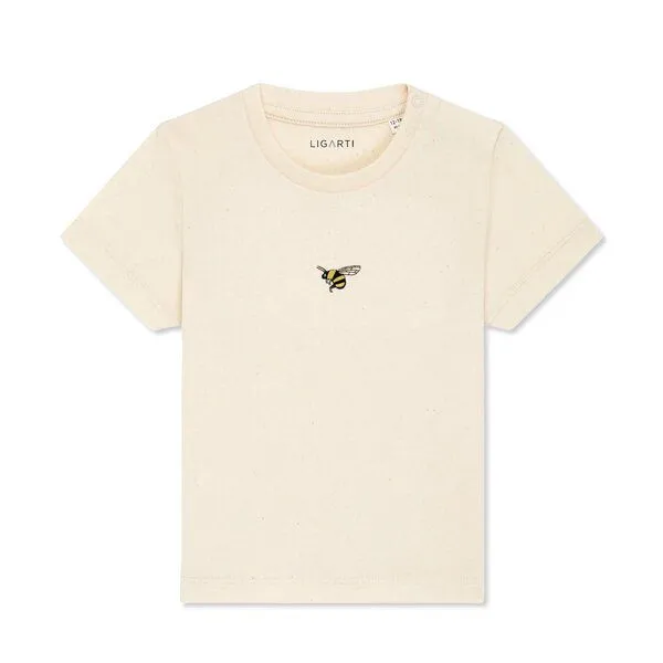LIGARTI LIGARTI Babyshirt - Brumhilde die Hummel, Sand, – Produktbild 1 von 3