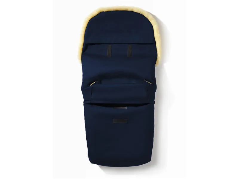Hofbrucker Hofbrucker Fußsack Kinderwagen Lammfell Polaris Maße: 105 x 40 x 10 cm, Blau, – Produktbild 3 von 5