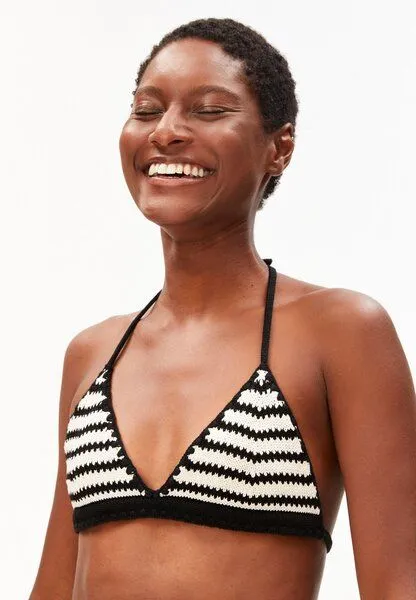 ARMEDANGELS ARMEDANGELS STRIPE Damen Stricktop aus 100% Bio-Baumwolle, Undyed-black, – Produktbild 3 von 4
