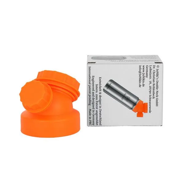 JN JuNiki's JN JuNiki's JuNiki´s® innovativer Weithals-Trinkflaschen-Deckel in 8 Farben, Orange, – Produktbild 3 von 3