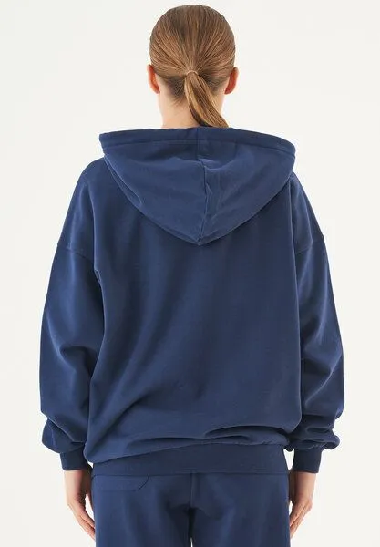 ORGANICATION ORGANICATION ESSENTIALS-JALE- Soft Touch Sweatjacke aus Bio-Baumwolle, Navy, – Produktbild 4 von 4