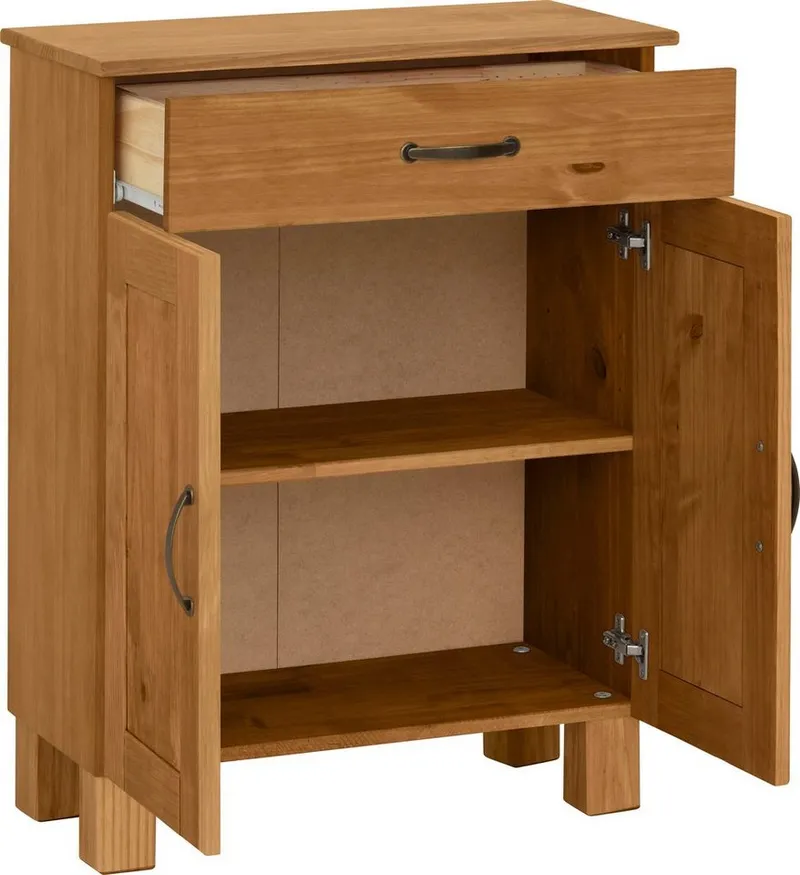 Home affaire Unterschrank Rodby FSC®-zertifiziertes Massivholz, Breite 60cm, Höhe 80cm, Beige, – Produktbild 4 von 5