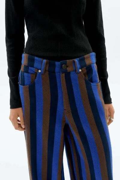 thinking mu Thinking Mu - Hose Totenham Blanket Hedda, Blau (totenham blanket), – Produktbild 4 von 4