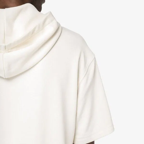 YTWOO YTWOO Unisex French Terry Hoodie – Kurzarm & nachhaltig, Ivory, – Produktbild 3 von 4