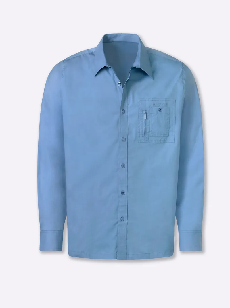 marco donati Langarmhemd himmelblau, Himmelblau, – Produktbild 1 von 2
