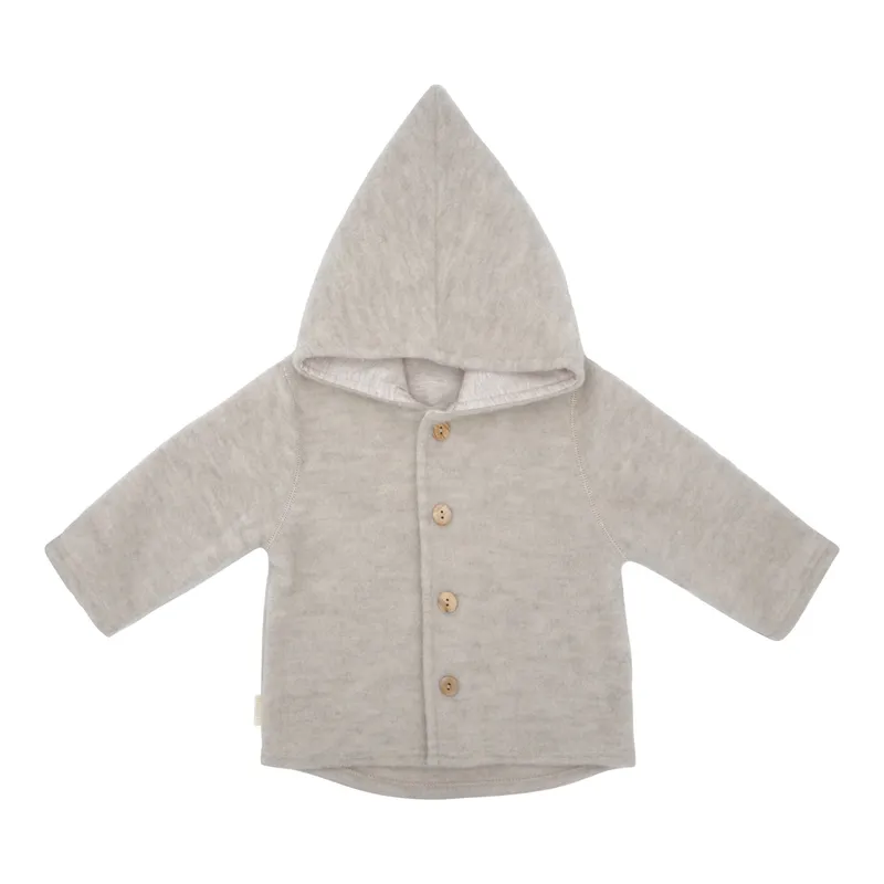 Maximo Maximo Wollfleece-Jacke mit Kapuze, Beige, – Produktbild 1 von 1