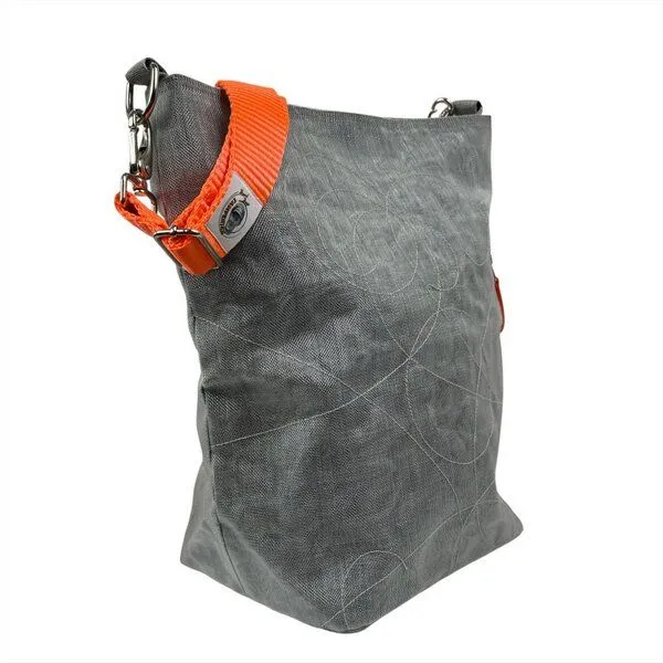 Beadbags Beadbags Schultertasche NET3TJ reused Moskitonetz mit Hochseehafengurt, Silber, – Produktbild 3 von 4