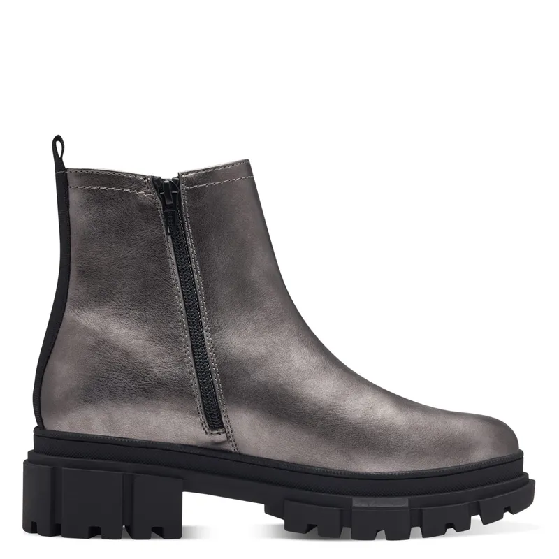 s.Oliver s.Oliver softfoamSo, vegan Damen Chelsea Boots, Silber, – Produktbild 3 von 5