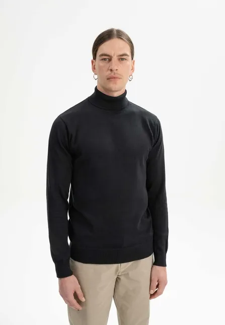 MELA Rollkragen Pullover Modell: Kanja GOTS, Black, – Produktbild 1 von 1