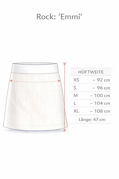 La Gitana La Gitana Kurzer Cordrock A-Linie Bio-Baumwolle „Emmi, Schwarz, – Produktbild 4 von 5