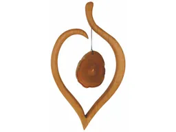 Dekoanhänger "Lindenblatt" aus Holz mit Aufhängungsfaden, natur – Produktbild 1 von 1