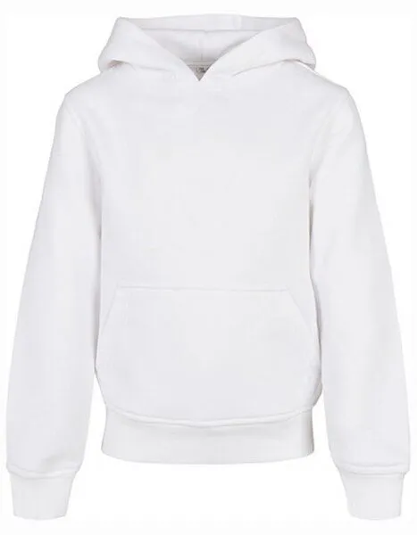 Build Your Brand Build Your Brand Kids´ Organic Hoodie Kapuzenpullover, Weiss, – Produktbild 2 von 4