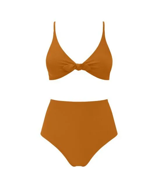 Anekdot Anekdot Bikini Set Leona Top + Core High Slip, Ochre (brown), – Produktbild 1 von 4