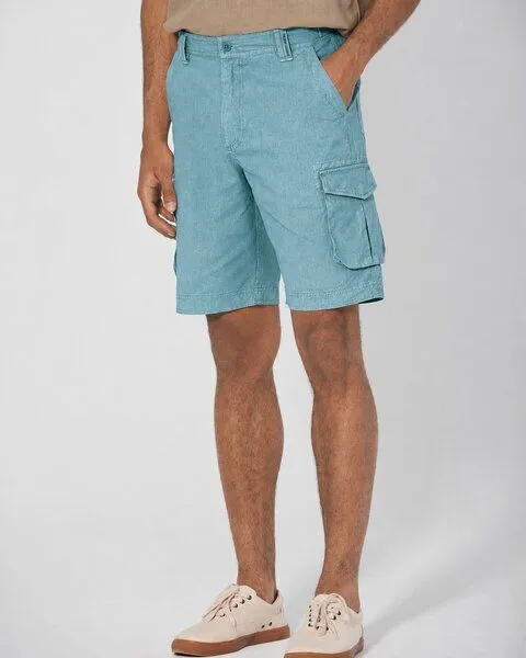 HempAge HempAge Cargoshorts Herren Hanf/Biobaumwolle, Wave(blau), – Produktbild 2 von 4