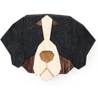 BeWooden BeWooden Brosche aus Holz "Bernese Mountain" | Mode Schmuck – Produktbild 1 von 1