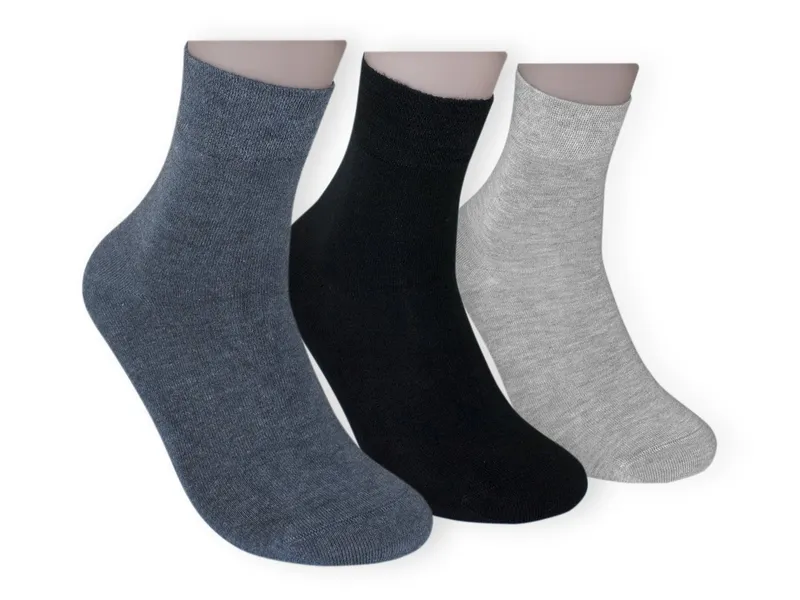 Die Sockenbude Kurzsocken BAMBUS (Bund, 3-Paar, grau, blau, schwarz) mit weichem Komfortbund ohne Gummi – Produktbild 2 von 5