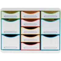 Exacompta Exacompta Schubladenbox Store Box Multi "Black Office", 270x355x271 mm, weiß/harlekin – Produktbild 1 von 1