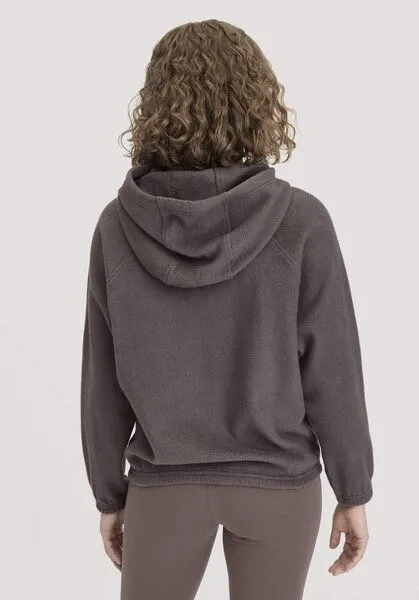 hessnatur hessnatur Softfleece Hoodie Oversize ACTIVE COMFORT aus reiner Bio-Baumwolle, Dunkles mauve, – Produktbild 2 von 4