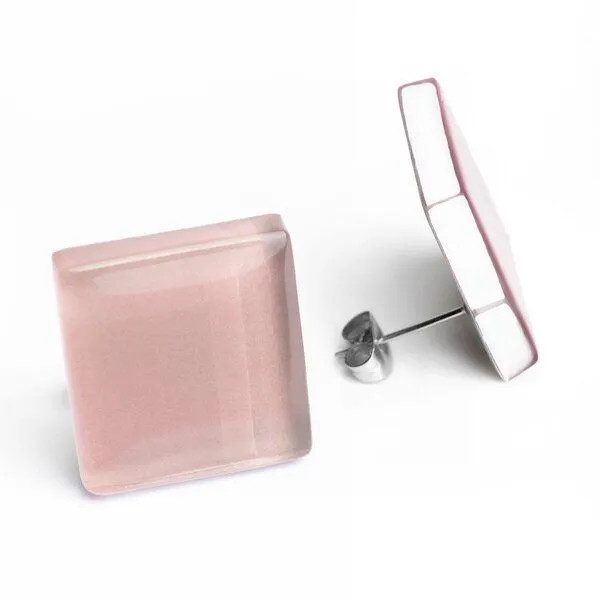 ALEXASCHA ALEXASCHA Auffällige Statement Ohrringe aus Glas | PUREFORM, Sandrosa, – Produktbild 1 von 4
