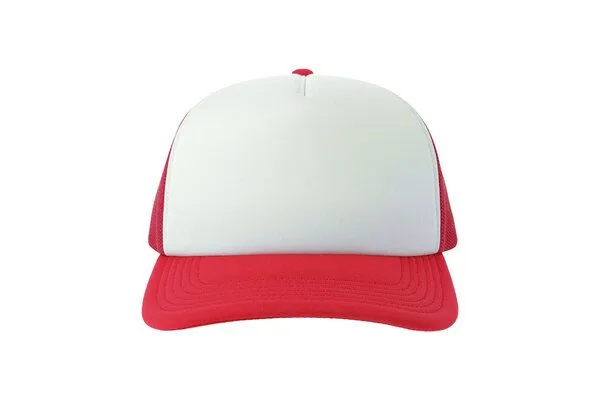 Atlantis Headwear Atlantis Headwear Damen / Herren Mesh Cap 15 Farben, Weiss/rot, – Produktbild 3 von 5