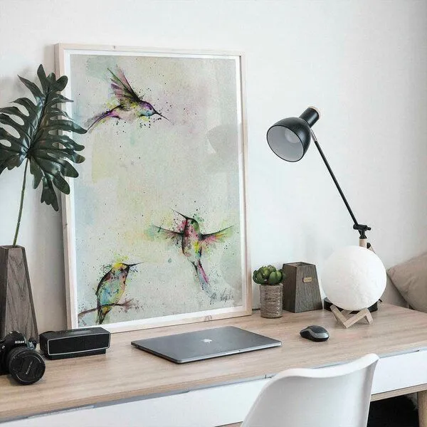 LIGARTI Kunstdruck »Drei Kolibris« von LIGARTI | A4 oder A3 | Wandbild | Poster | Kunst – Produktbild 2 von 4
