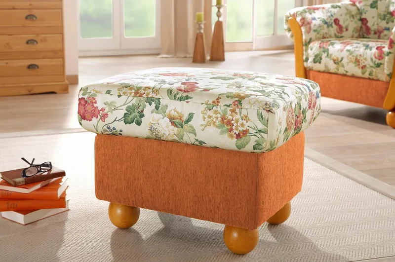 Home affaire Hocker Milano, Orange, – Produktbild 2 von 4