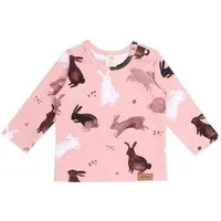 Walkiddy Langarmshirt Rosa Hasen-Allover Bio-Baumwolle GOTS – Walkiddy – Produktbild 1 von 1