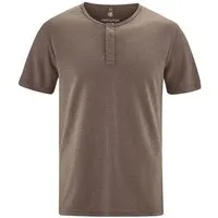 HempAge HempAge Herren Henley T-Shirt Hanf/Biobaumwolle, Dust(braun), – Produktbild 1 von 2