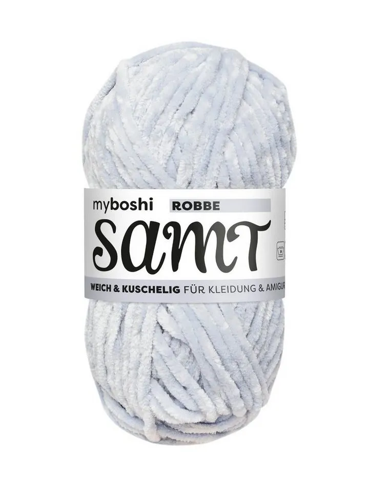 myboshi Samt, 100% Polyester Häkelwolle, Robbe, – Produktbild 2 von 2