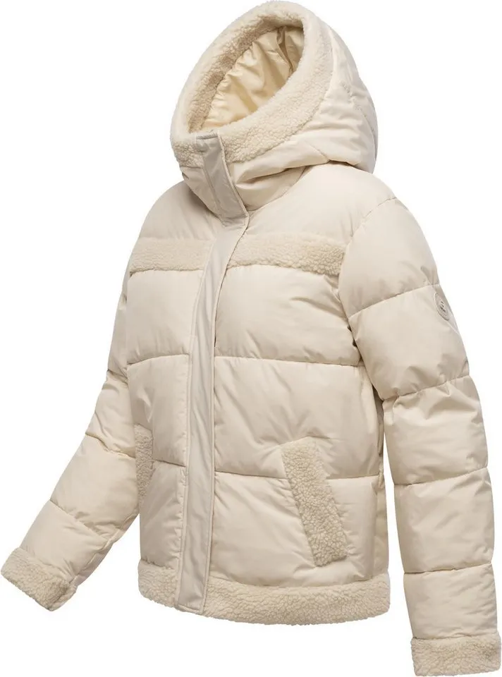 ragwear ragwear Winterjacke Editah YOUMODO warme modische Jacke mit Plüsch-Details, Weiß, – Produktbild 3 von 5