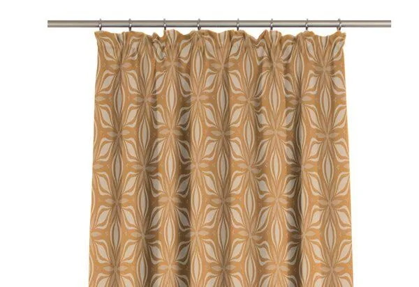 Nature by Adam Nature by Adam Vorhang aus 100% Bio-Baumwolle - Made in Germany - Retro Floret, Curry, – Produktbild 1 von 7