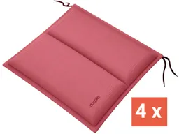 Doppler doppler Sitzkissen "CITY" mit Längssteppung, 4er-Pack, 48x48x6 cm, Polyester, himbeer – Produktbild 1 von 1