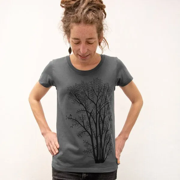 Cmig Cmig Erle mit Elster T-Shirt Damen, Anthracite, – Produktbild 1 von 4
