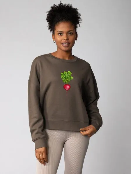 watapparel watapparel Sweatshirt Frauen Radieschen, Mocha, – Produktbild 2 von 2