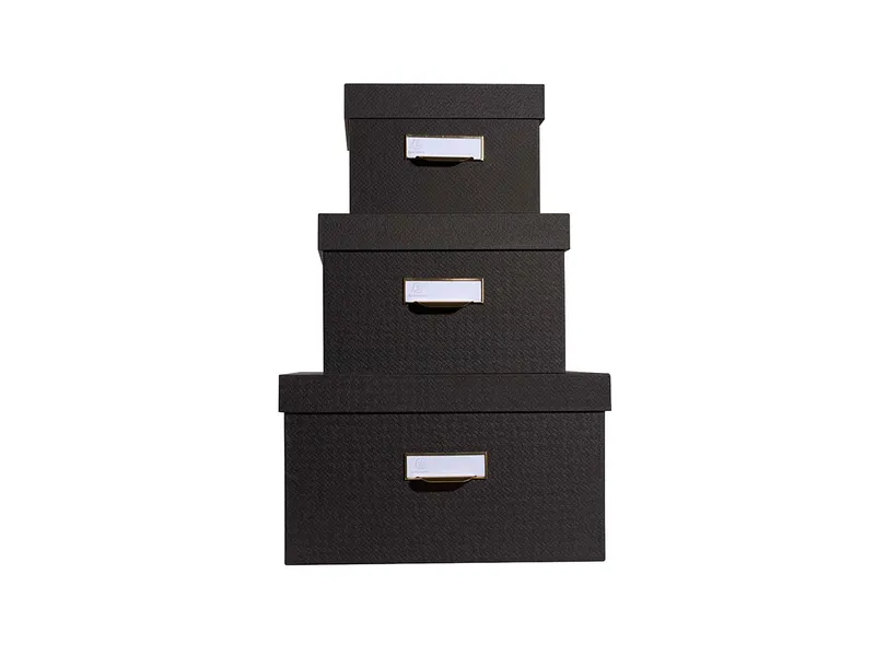 Exacompta 3er-Set Exacompta Aufbewahrungsboxen "Office By Me", Multiformat, schwarz – Produktbild 2 von 3